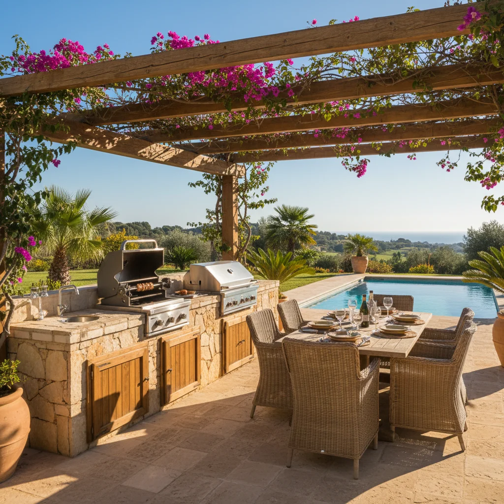 Outdoor Kitchens setup on a Mediterranean terrace in Algorfa, Costa Blanca