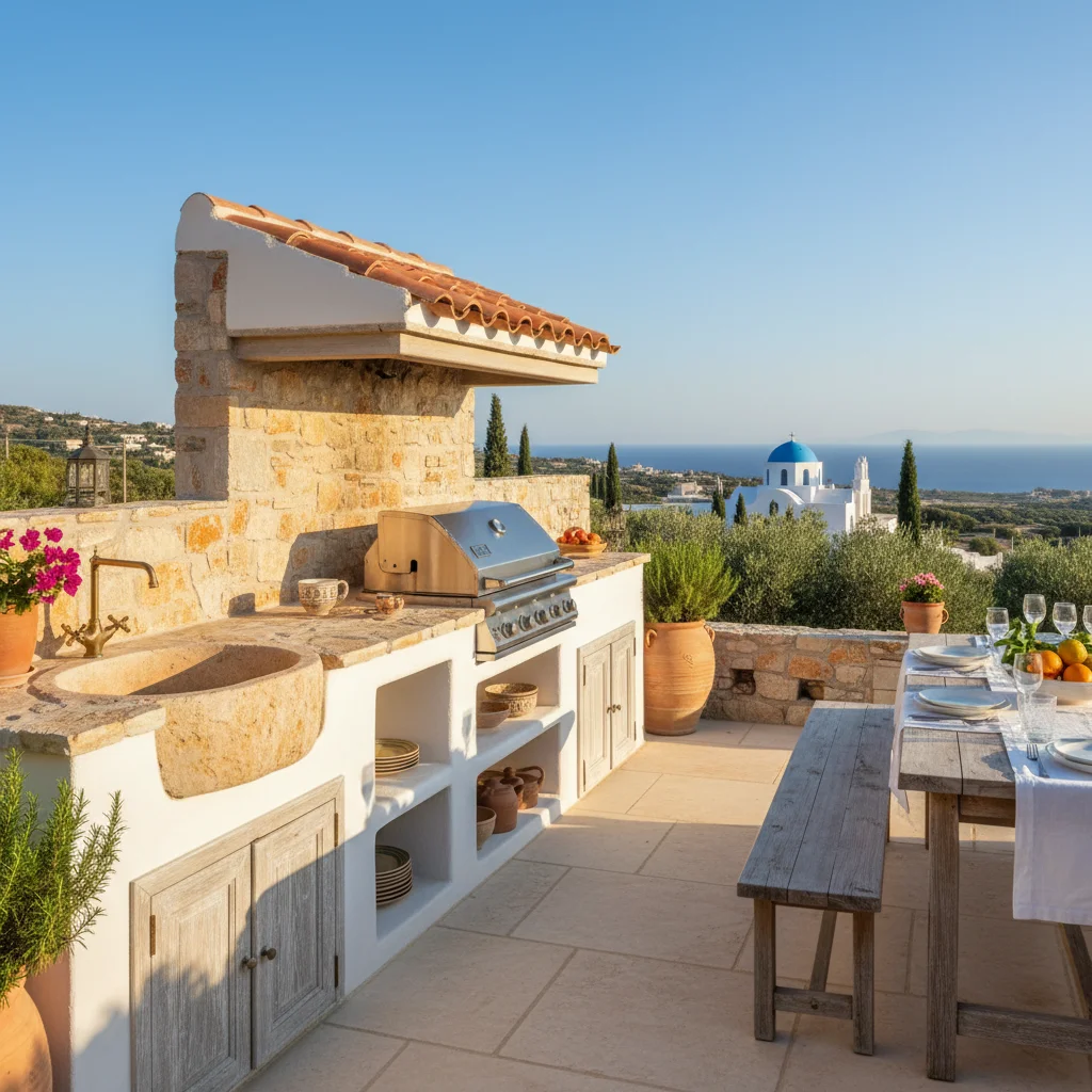 Outdoor Kitchens setup on a Mediterranean terrace in Altea, Costa Blanca