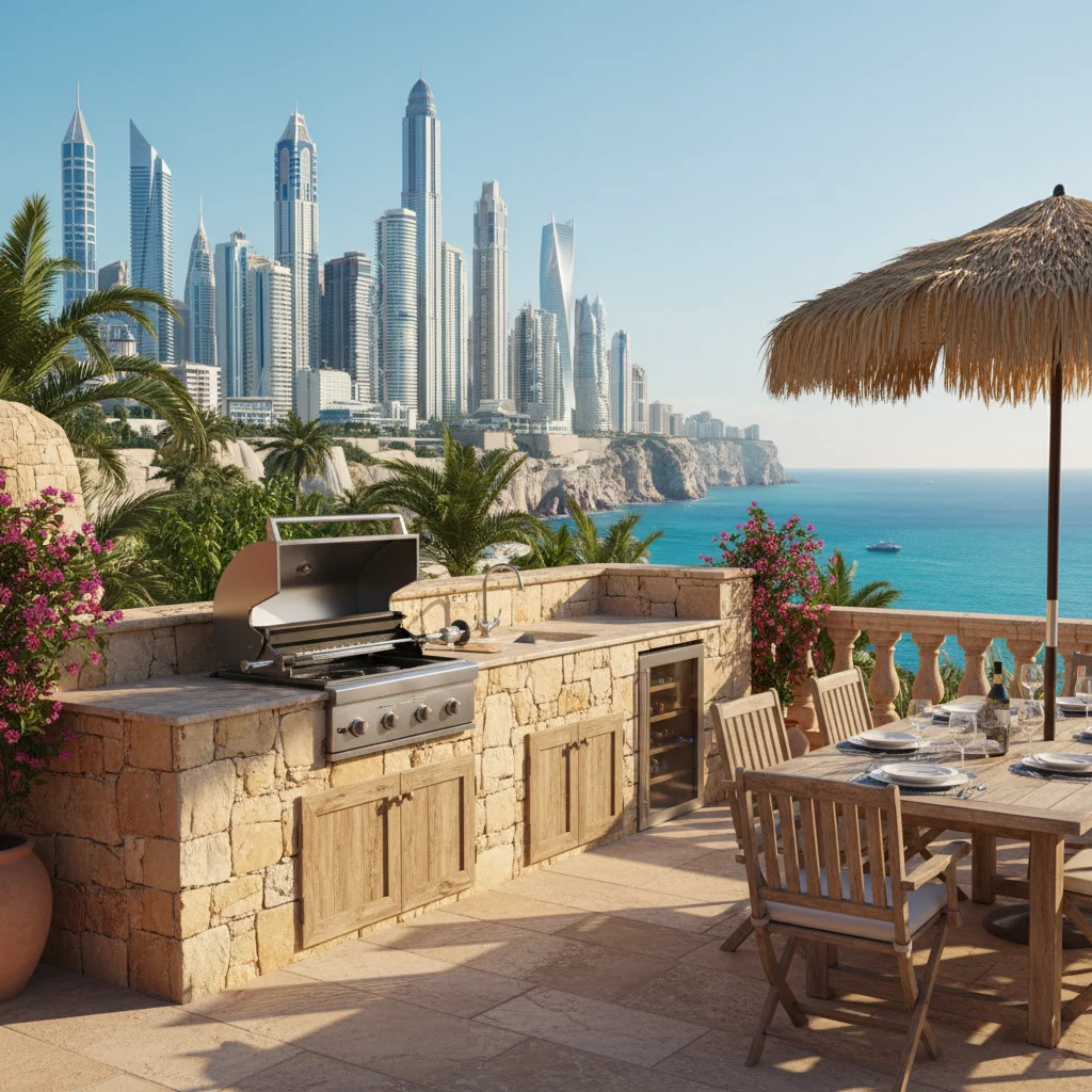 Outdoor Kitchens setup on a Mediterranean terrace in Benidorm, Costa Blanca