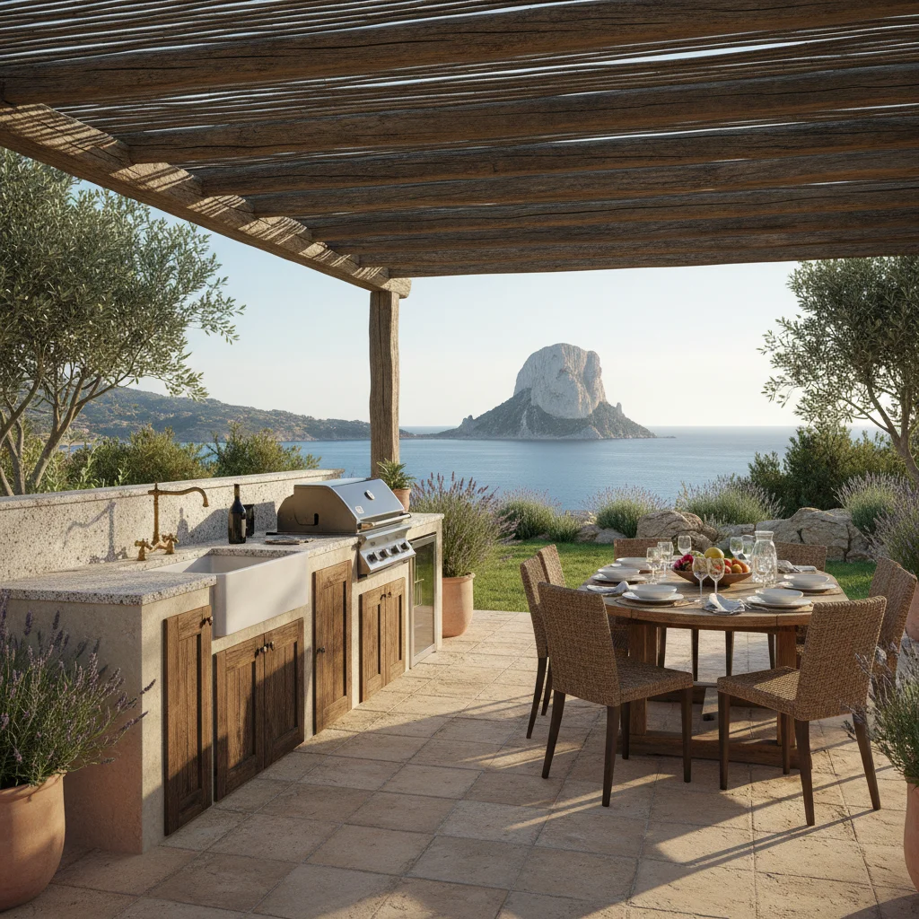 Outdoor Kitchens setup on a Mediterranean terrace in Calpe, Costa Blanca