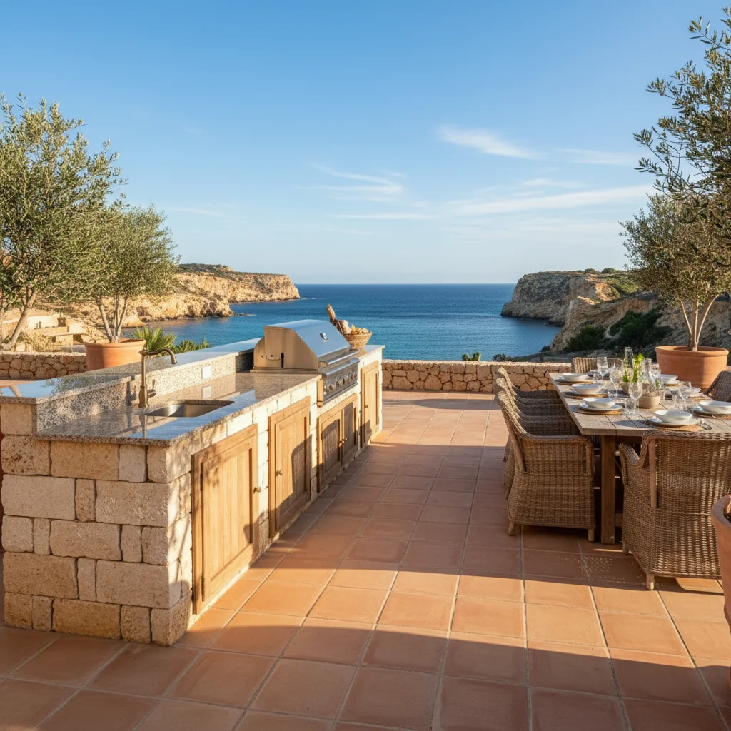 Outdoor Kitchens setup on a Mediterranean terrace in Gran Alacant, Costa Blanca