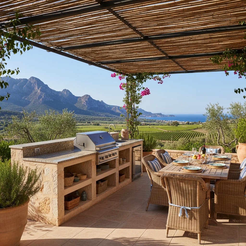 Outdoor Kitchens setup on a Mediterranean terrace in Jalón, Costa Blanca