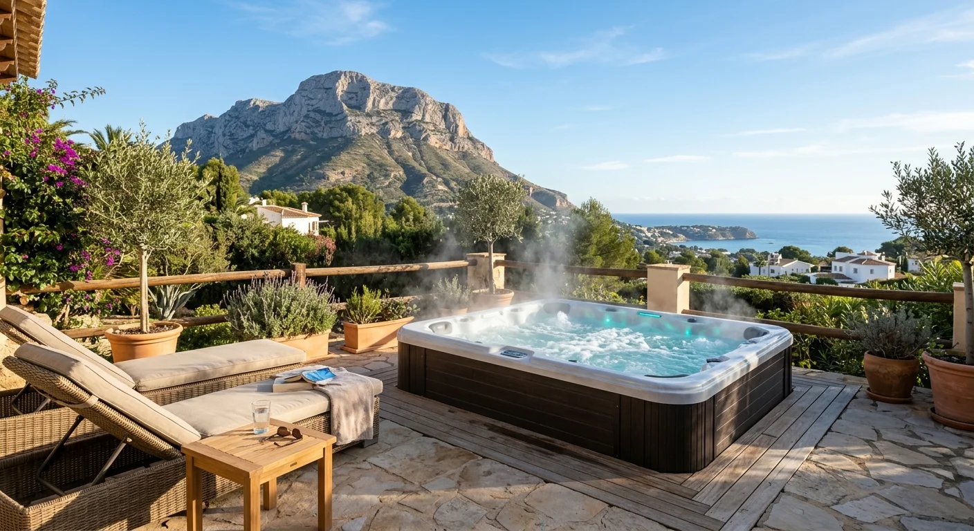 Hot Tubs & Swim Spas setup on a Mediterranean terrace in Jávea, Costa Blanca