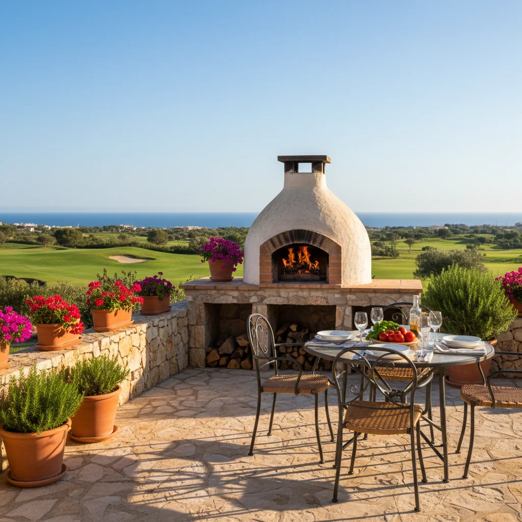 Pizza Ovens setup on a Mediterranean terrace in Los Montesinos, Costa Blanca