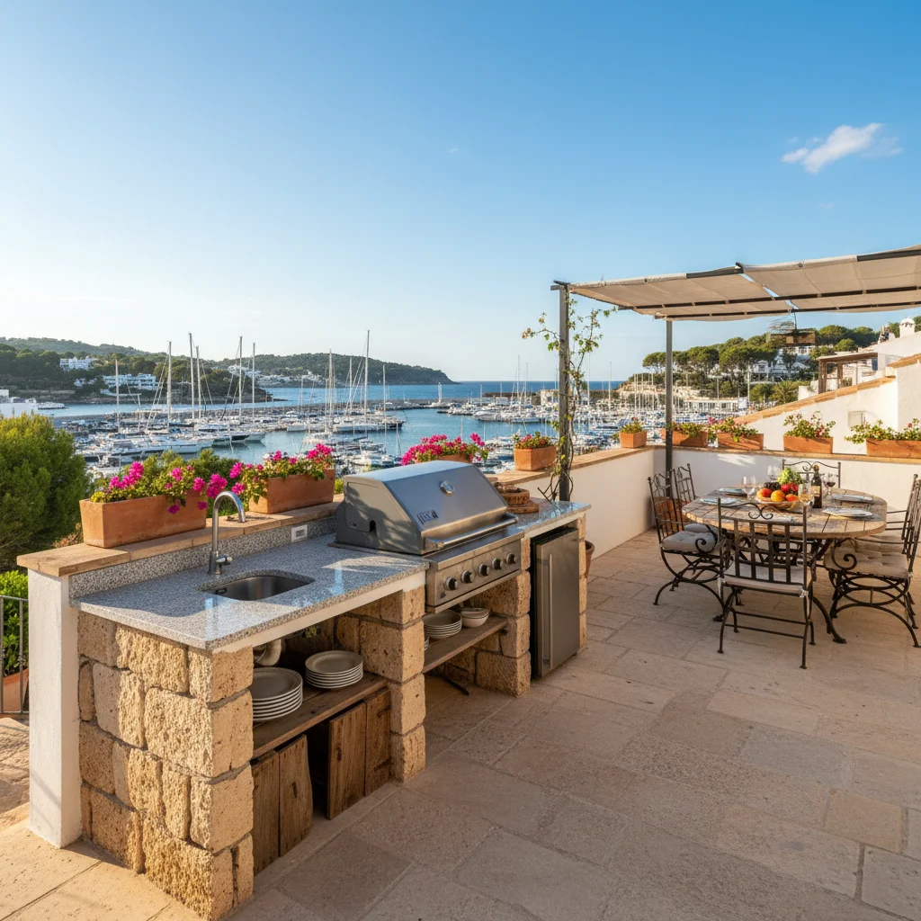 Outdoor Kitchens setup on a Mediterranean terrace in Moraira, Costa Blanca