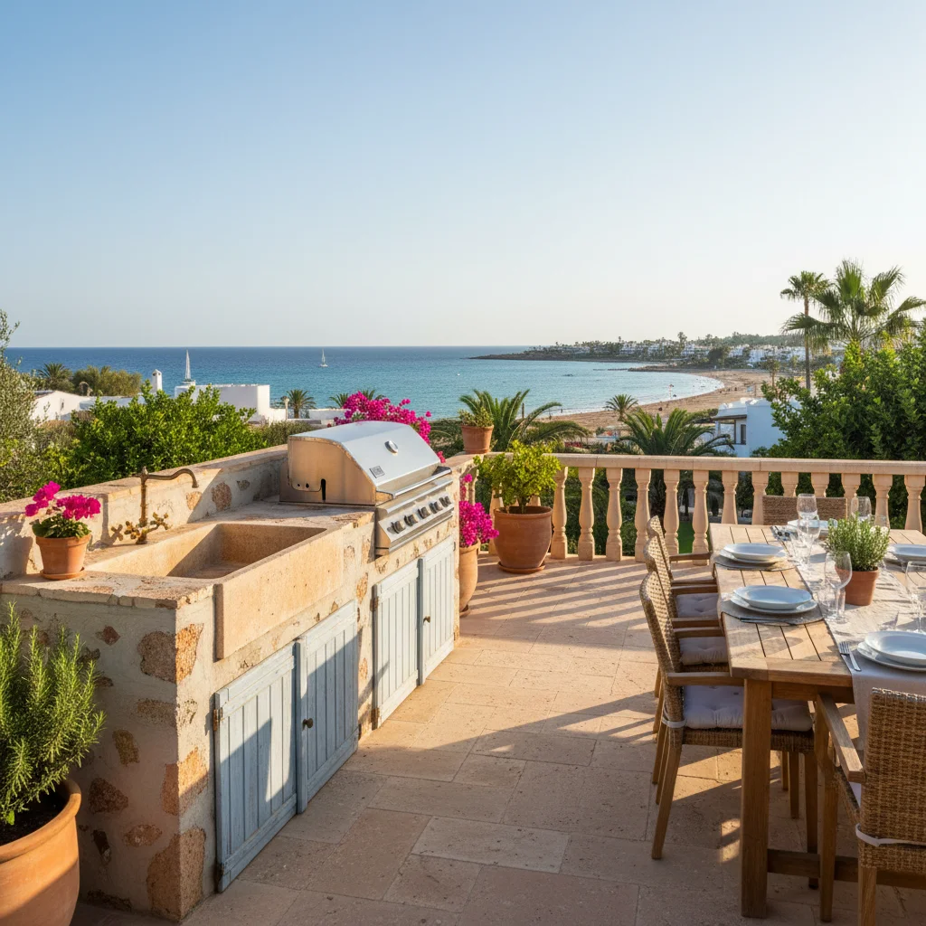 Outdoor Kitchens setup on a Mediterranean terrace in Pilar de la Horadada, Costa Blanca