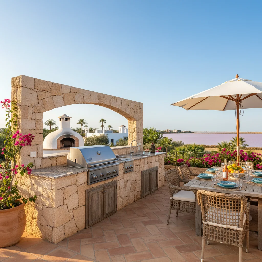 Outdoor Kitchens setup on a Mediterranean terrace in Torrevieja, Costa Blanca