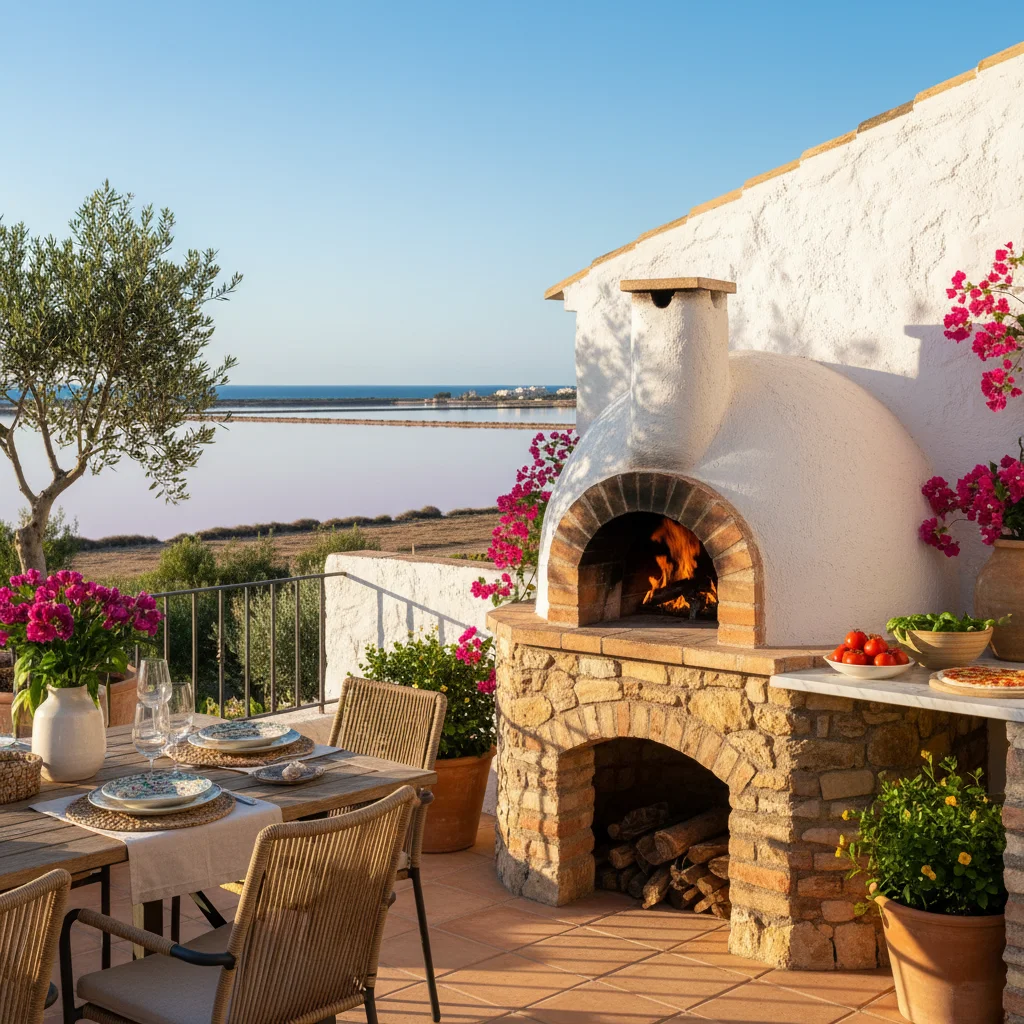 Pizza Ovens setup on a Mediterranean terrace in Torrevieja, Costa Blanca