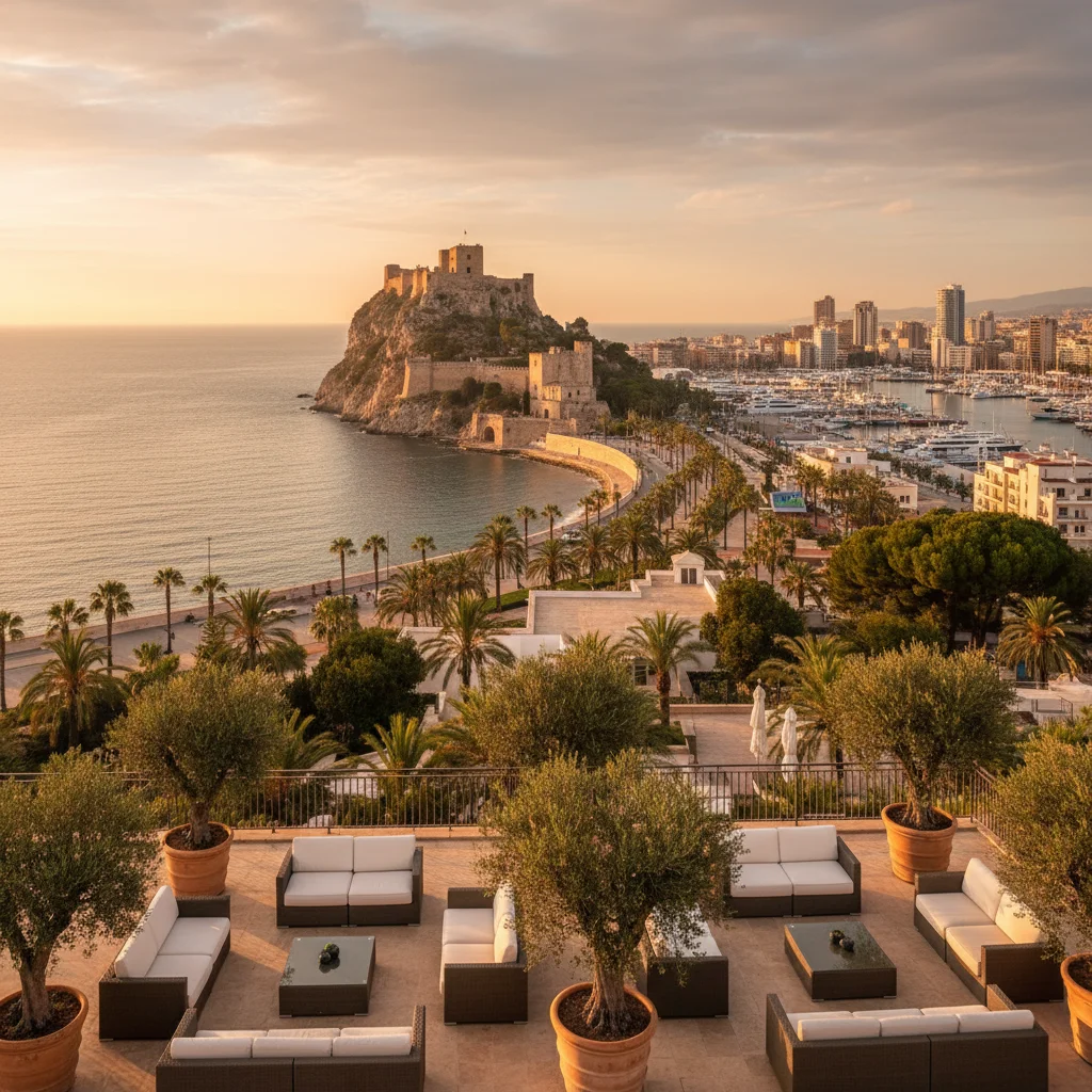 Outdoor living terrace with pizza ovens in Alicante, Costa Blanca, Spain