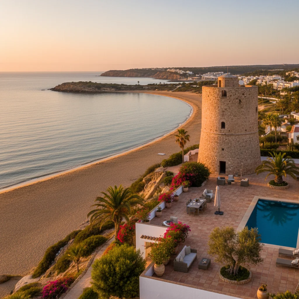 Outdoor living terrace with gas bbqs in El Campello, Costa Blanca, Spain