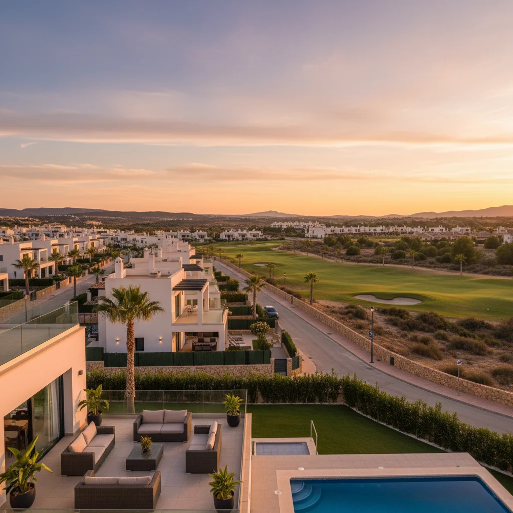Outdoor living terrace with gas bbqs in Los Montesinos, Costa Blanca, Spain