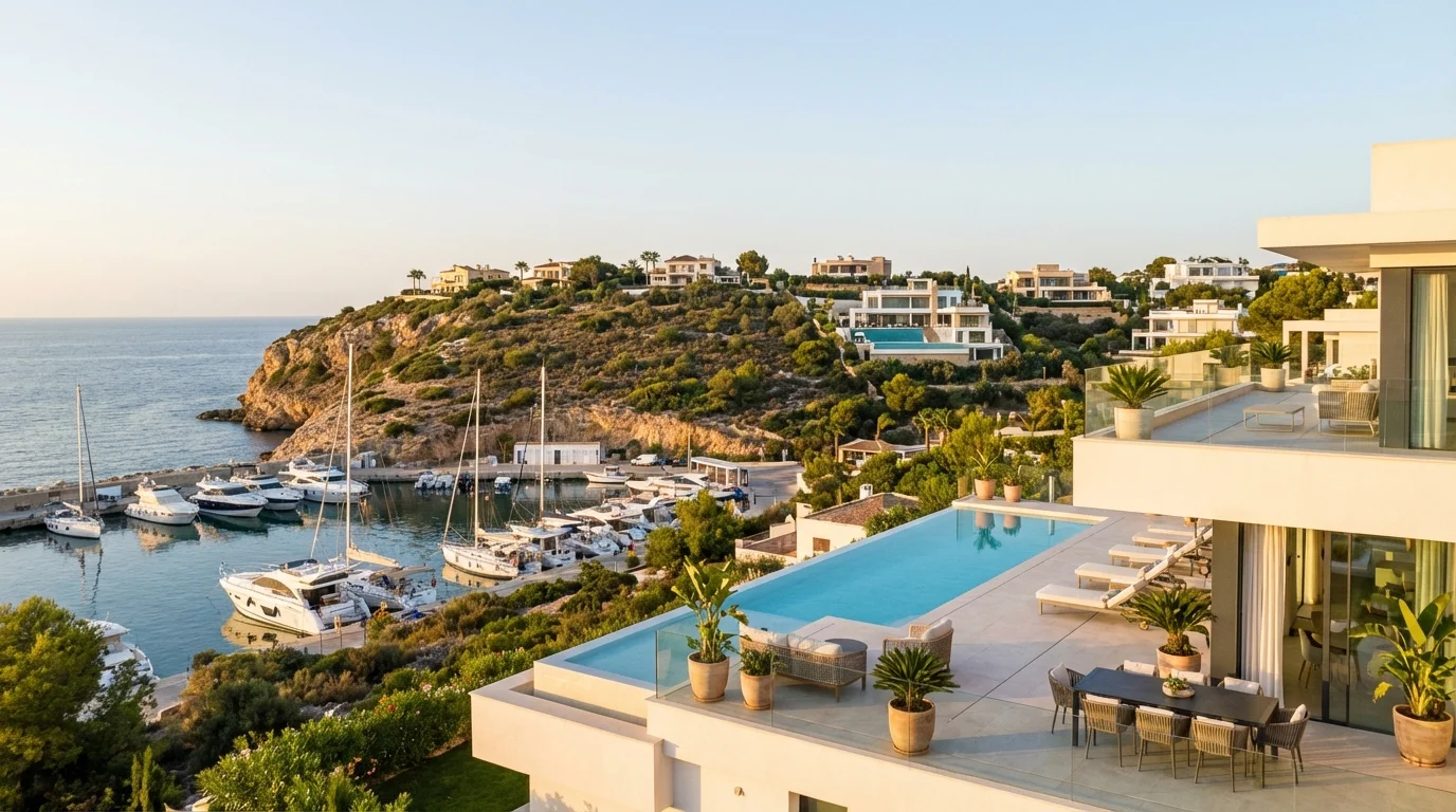 Outdoor living terrace with gas bbqs in Moraira, Costa Blanca, Spain